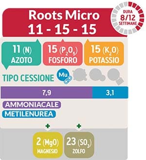 NatureLab Roots Micro 11-15-15 favorisce una buona colorazione del tappeto erboso