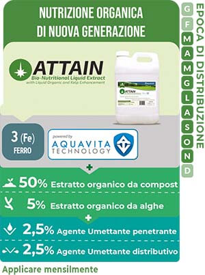 Aquatrols Attain è appositamente studiato per la manutenzione professionale del tappeto erboso