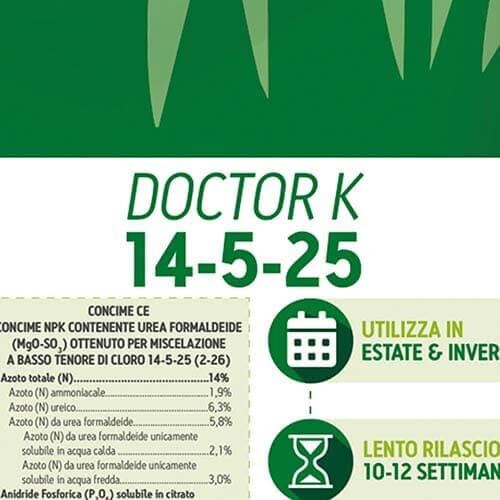 TurFeed Pro Doctor K è consigliato nei periodi di maggior caldo/freddo per mantenere un elevato grado di resistenza agli estremi termici ed agli stress idrici.