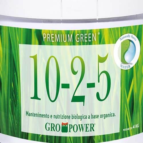 Premium Green 10-2-5 è un fertilizzante specifico per tappeti erbosi